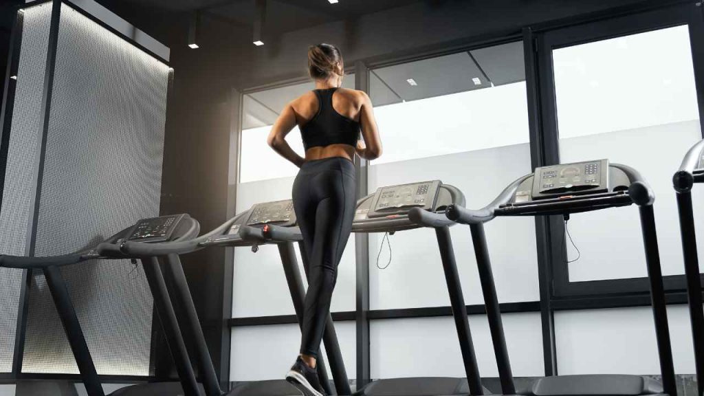 woman on treadmill