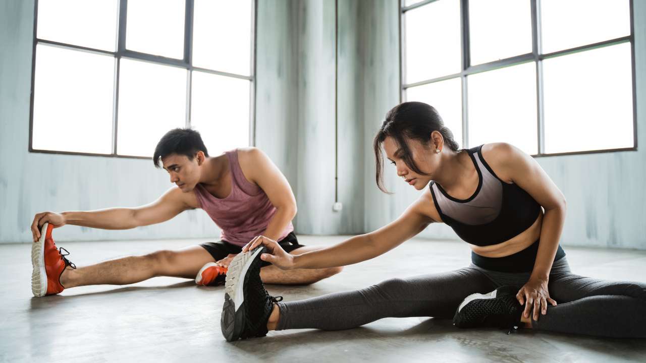 stretching